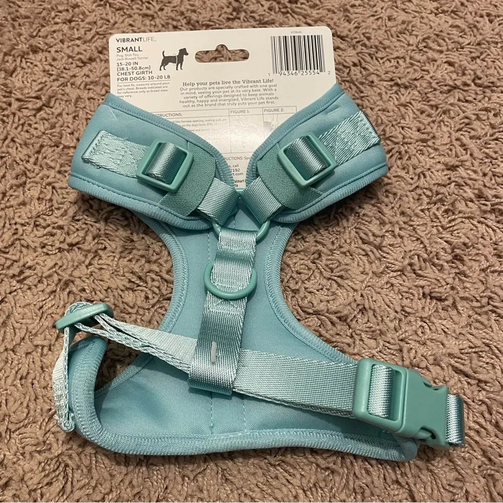VibrantLife Small Soft Padded Dog Harness in Sage Green